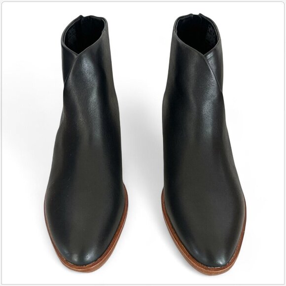 Soludos Venetian Black Leather Ankle Bootie Boots Stacked Block Heel NEW NIB 6 - Picture 6 of 10